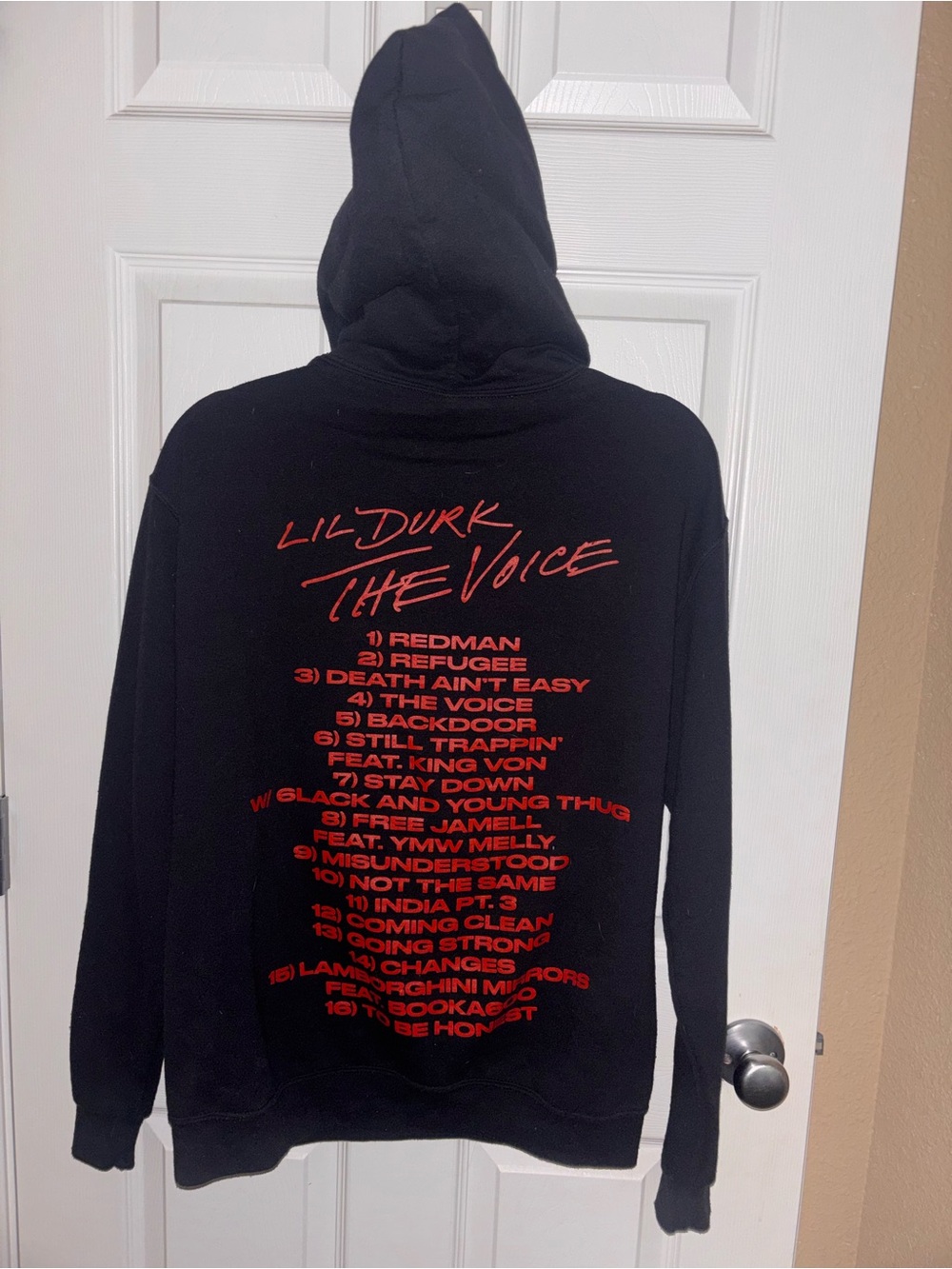 Lil Durk The Voice Black Hoodie with Album Photo Print - Picture 2 of 5